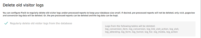 privacy delete old log data