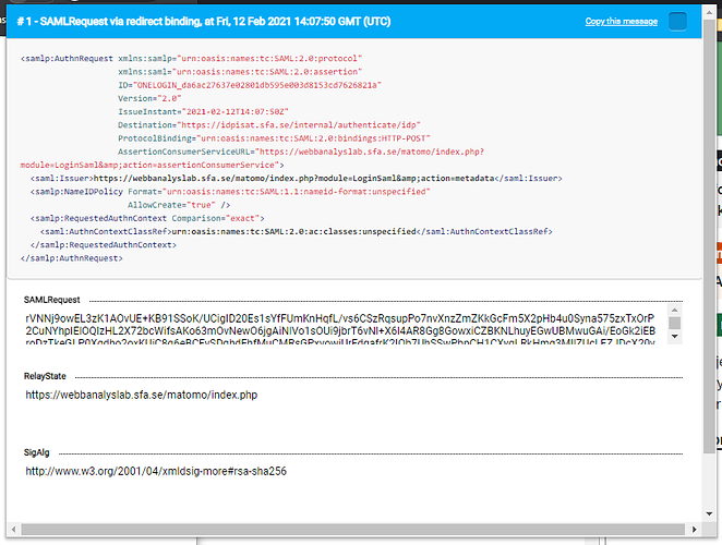 SAML binding