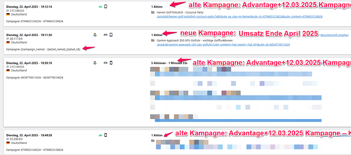 Gestern Abend neue Kampagne anlaufen lassen - alte noch ok_für Matomo